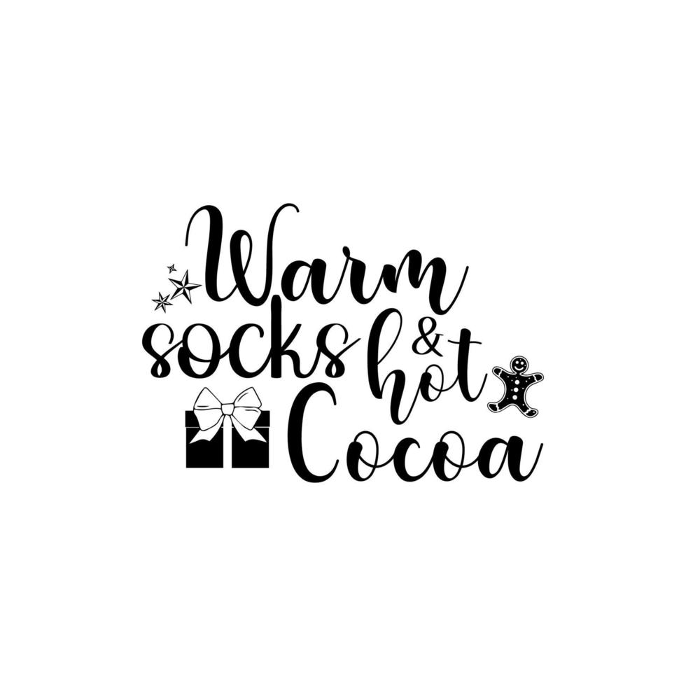 Warm socks and hot cocoa vector