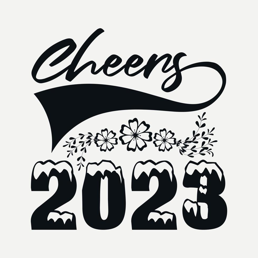 diseño de svg de feliz año nuevo, citas de feliz año nuevo, tipografía de diseño de camiseta de tipografía de año nuevo para camiseta, afiche, pegatina y tarjeta vector