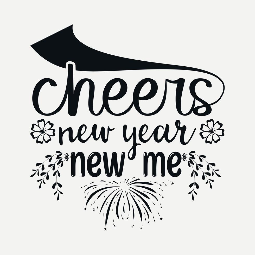 Happy new year SVG design, Happy new year quotes, new year typography t-shirt design typography for t shirt, poster, sticker and card vector