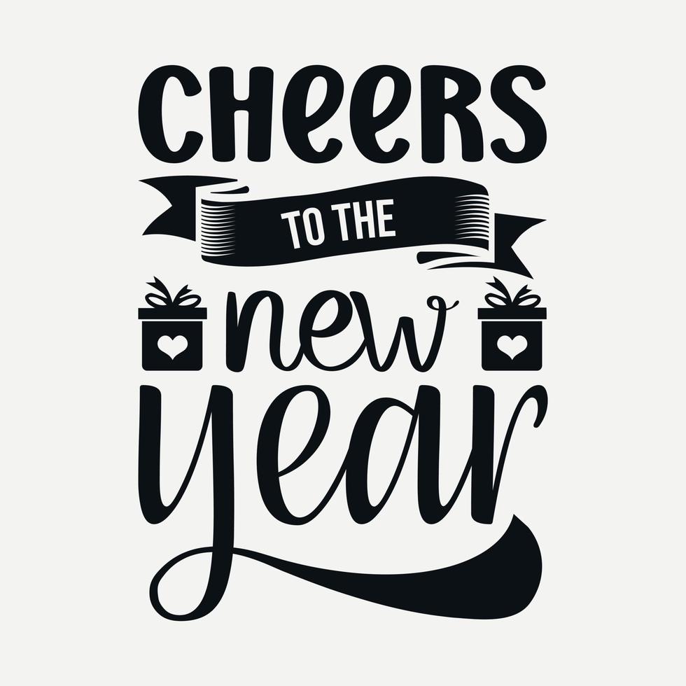 Happy new year SVG design, Happy new year quotes, new year typography t-shirt design typography for t shirt, poster, sticker and card vector