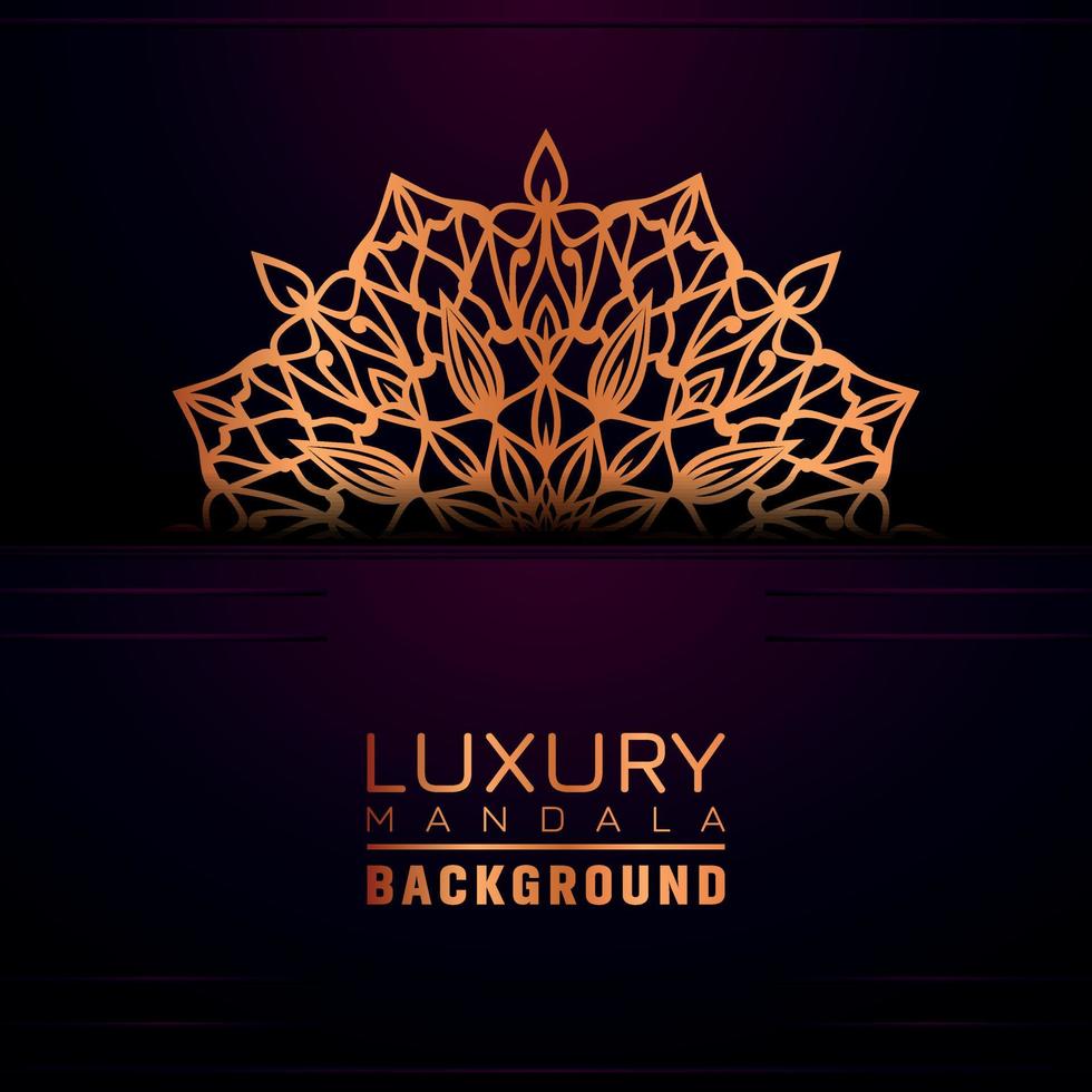 Luxury ornamental mandala background, arabesque style vector