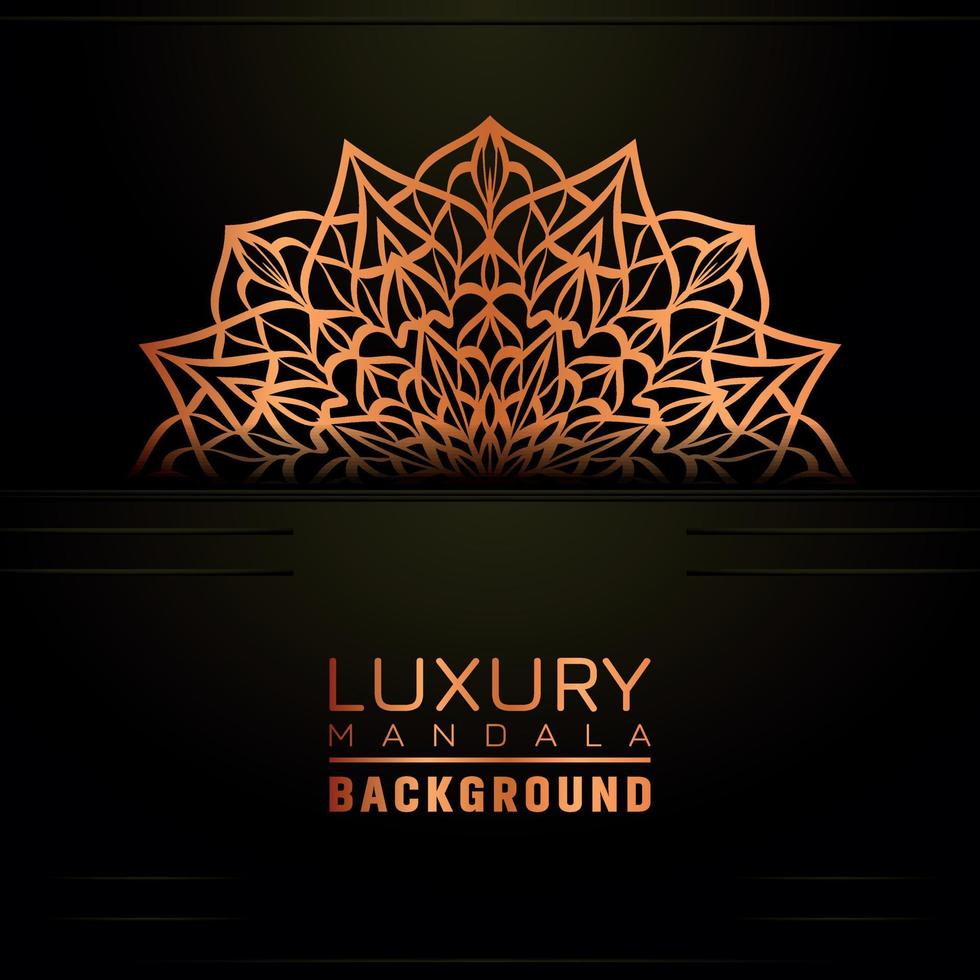 Luxury ornamental mandala background, arabesque style vector