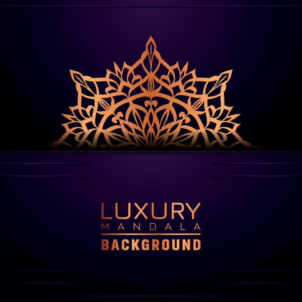 Luxury ornamental mandala background, arabesque style vector