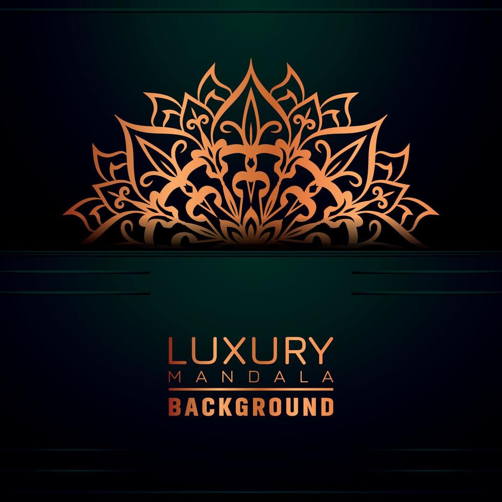 Luxury ornamental mandala background, arabesque style vector