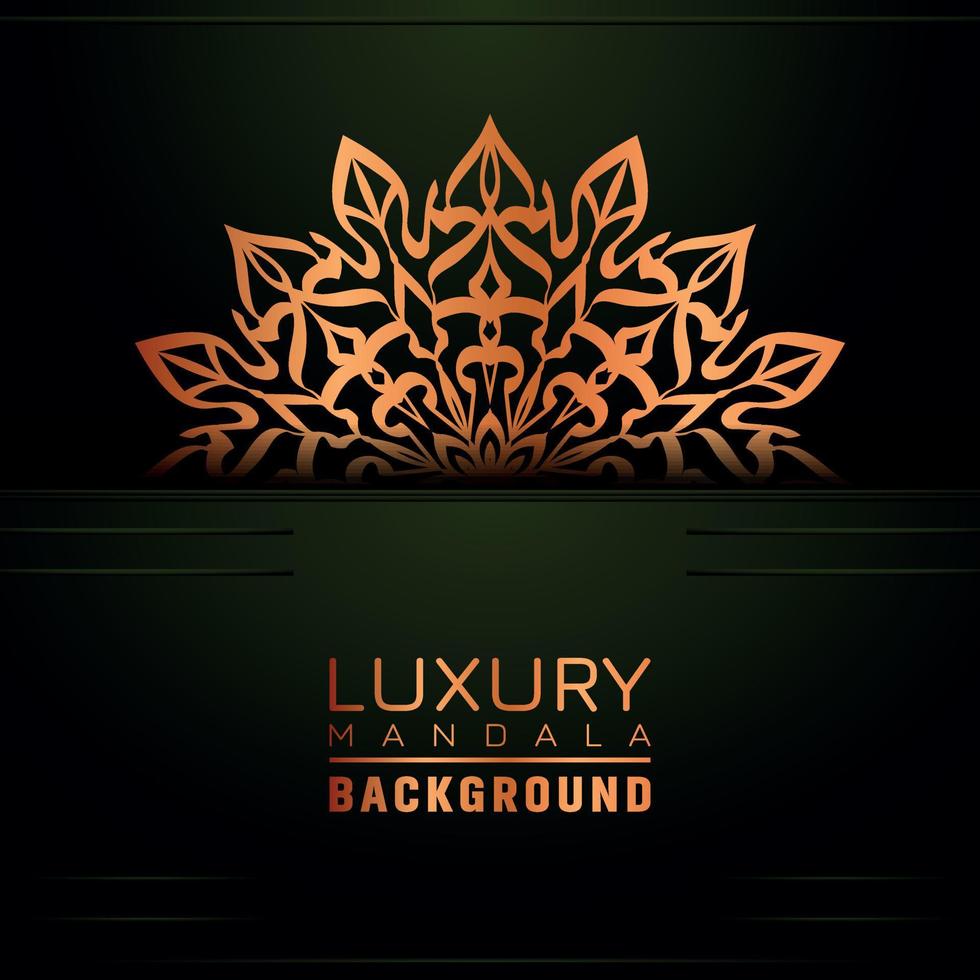 Luxury ornamental mandala background, arabesque style vector