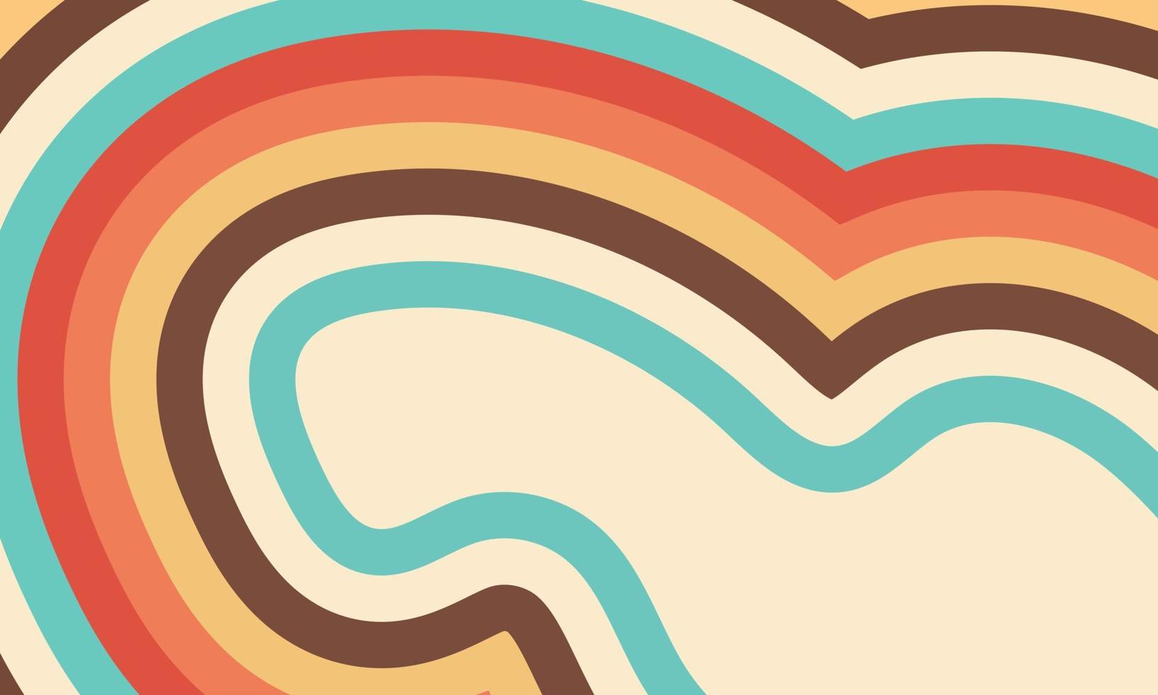 illustration retro groovy background abstract colourful textured vector