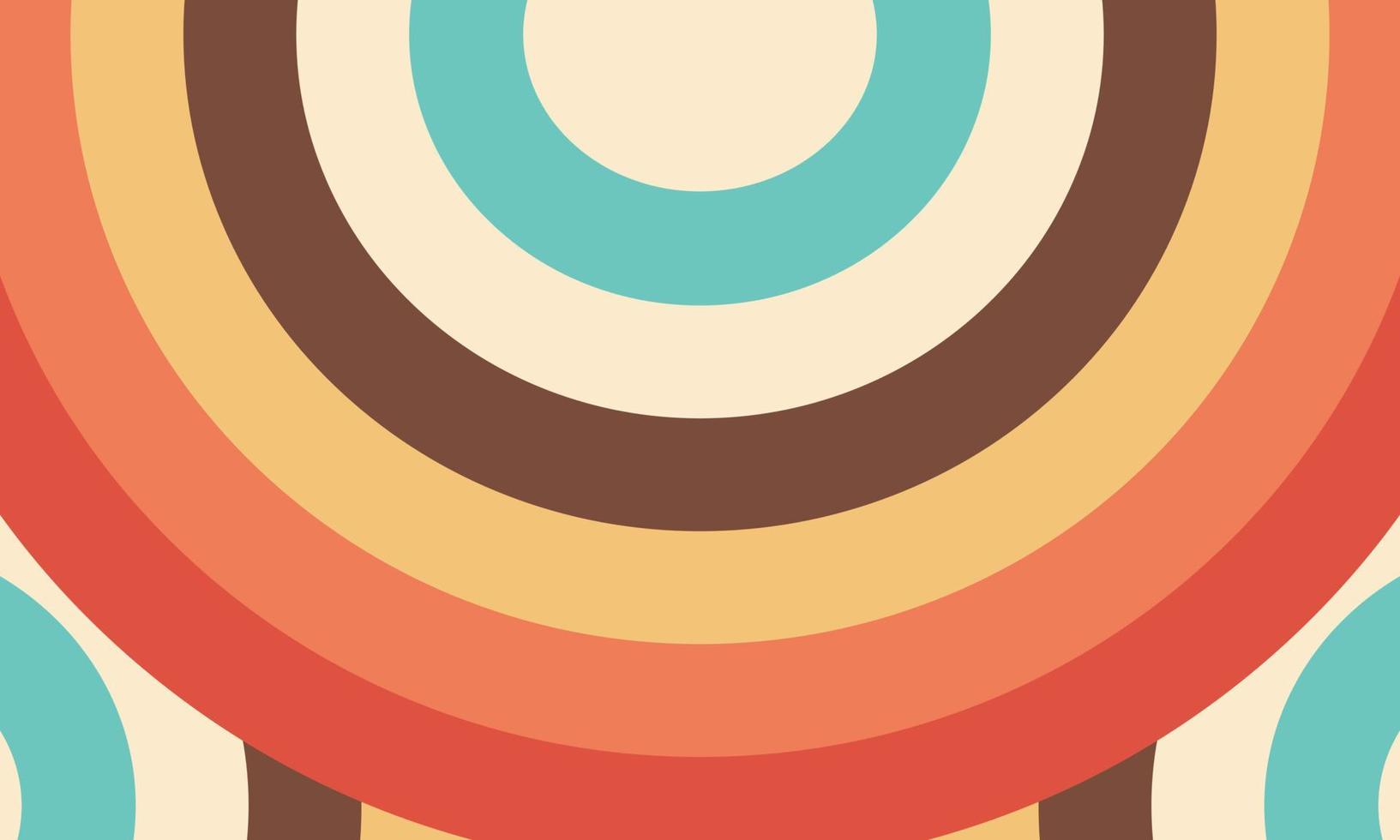 illustration abstract circle retro groovy background colourful textured vector