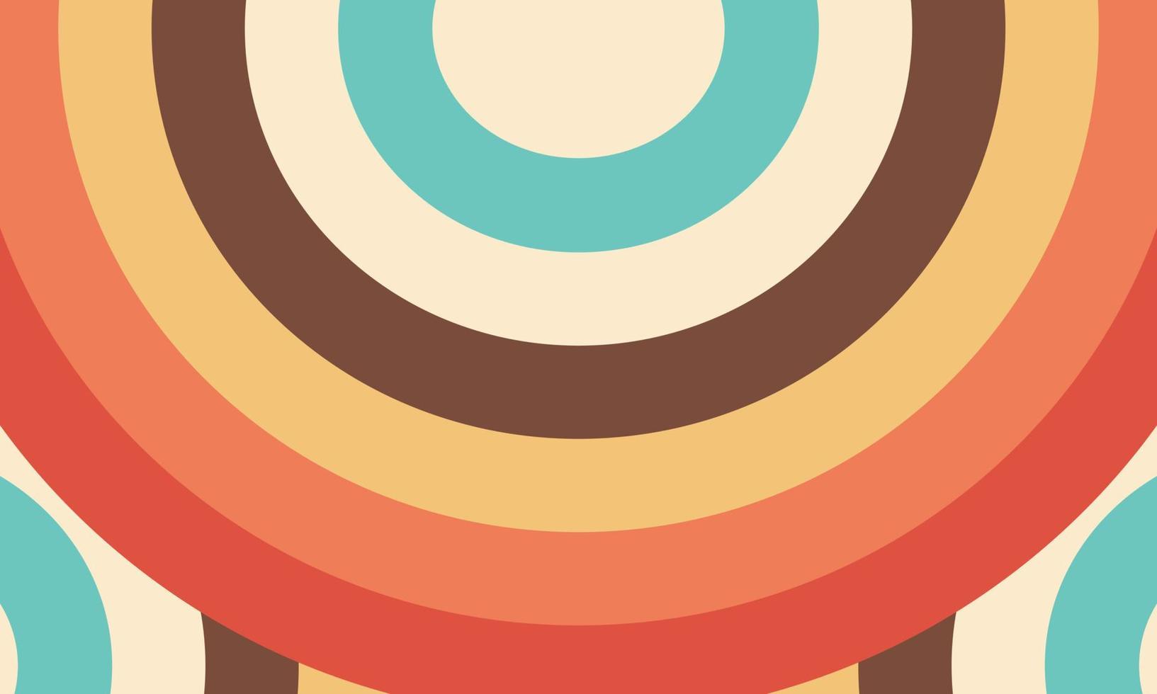 illustration abstract circle retro groovy background colourful textured vector