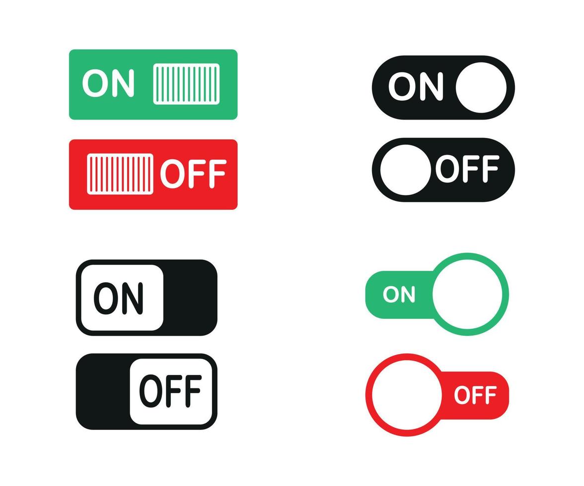 icono de vector apagado, símbolo de interruptor. ilustración de vector plano simple y moderna para sitio web o aplicación móvil