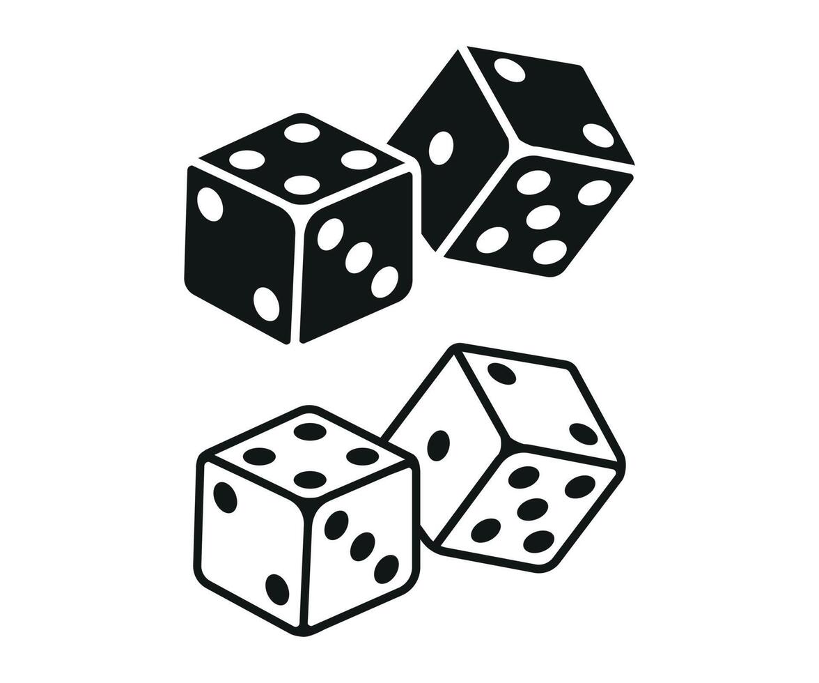 isometric dice gambling and entertainment vector illustration on white background