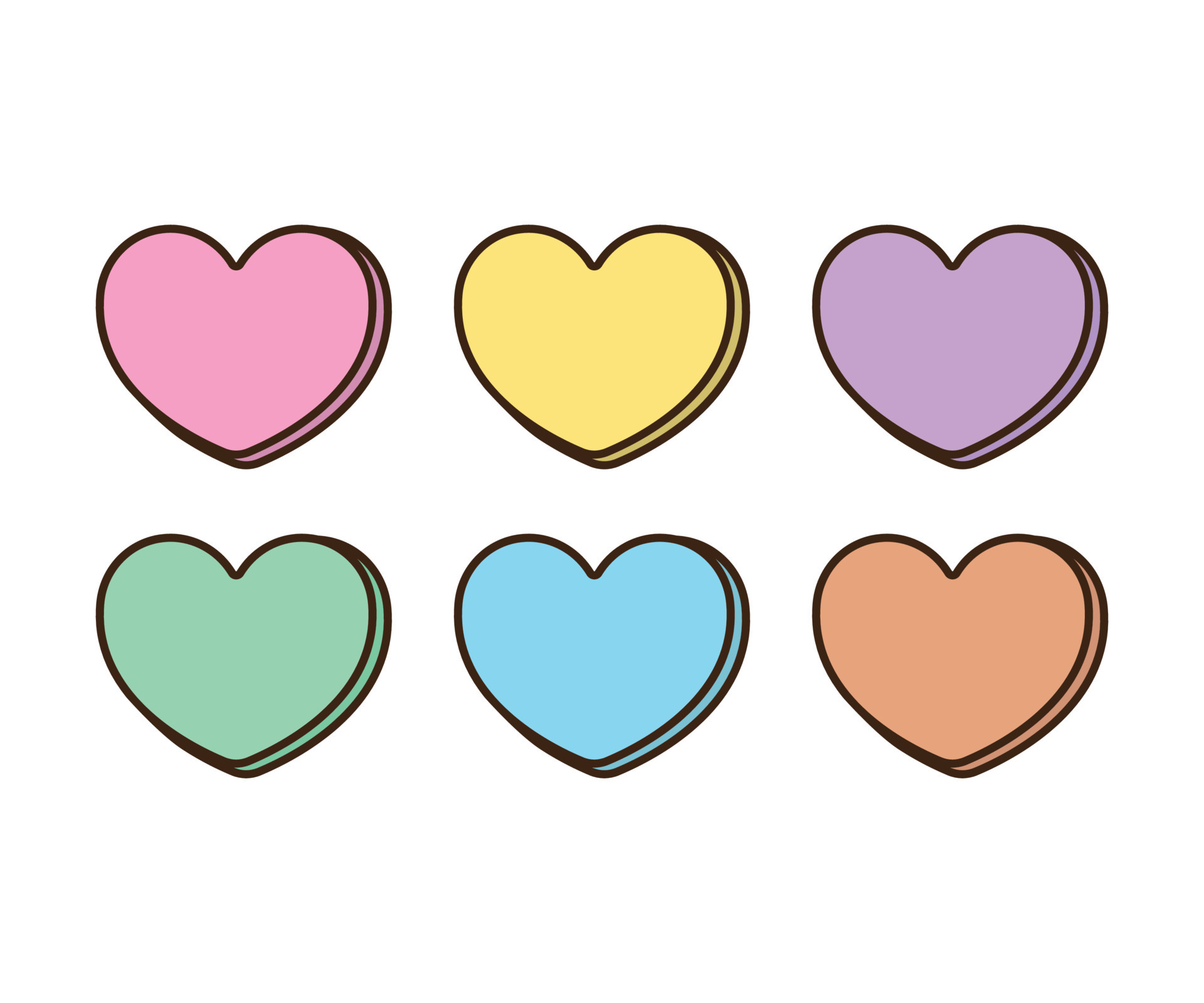 Sweetheart Candy Sweet Heart Candies Sweets Valentines And Conversation  Love Hearts Candies Flat Vector Illustration Set Stock Illustration -  Download Image Now - iStock