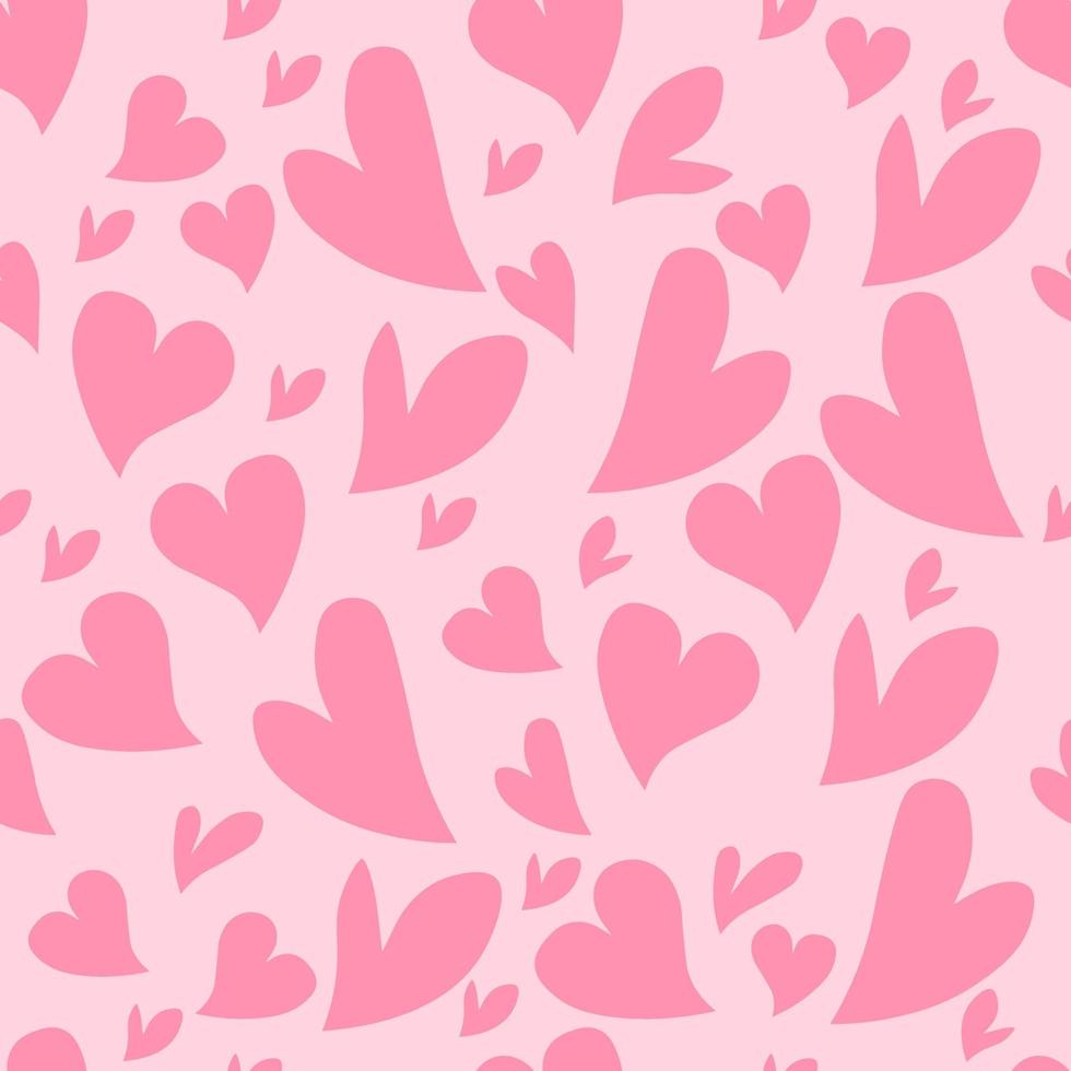 Romantic cute hearts  in retro style vector