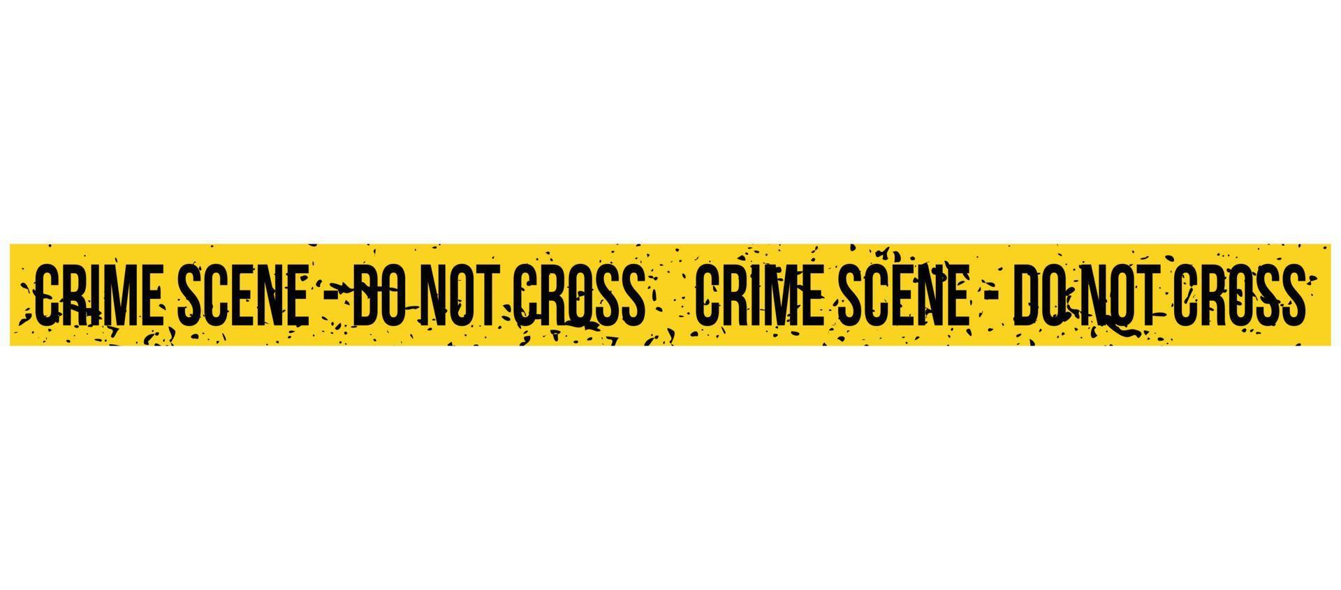 Police line do not cross. Barrier tape. Crime scene border. Safety type.  Accident restriction line. Isolated on white background. Vector  illustration