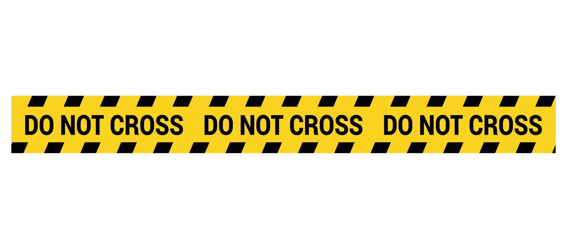 Do Not Cross Crime Scene Police line do not cross. Barrier tape. Crime scene border. Safety type