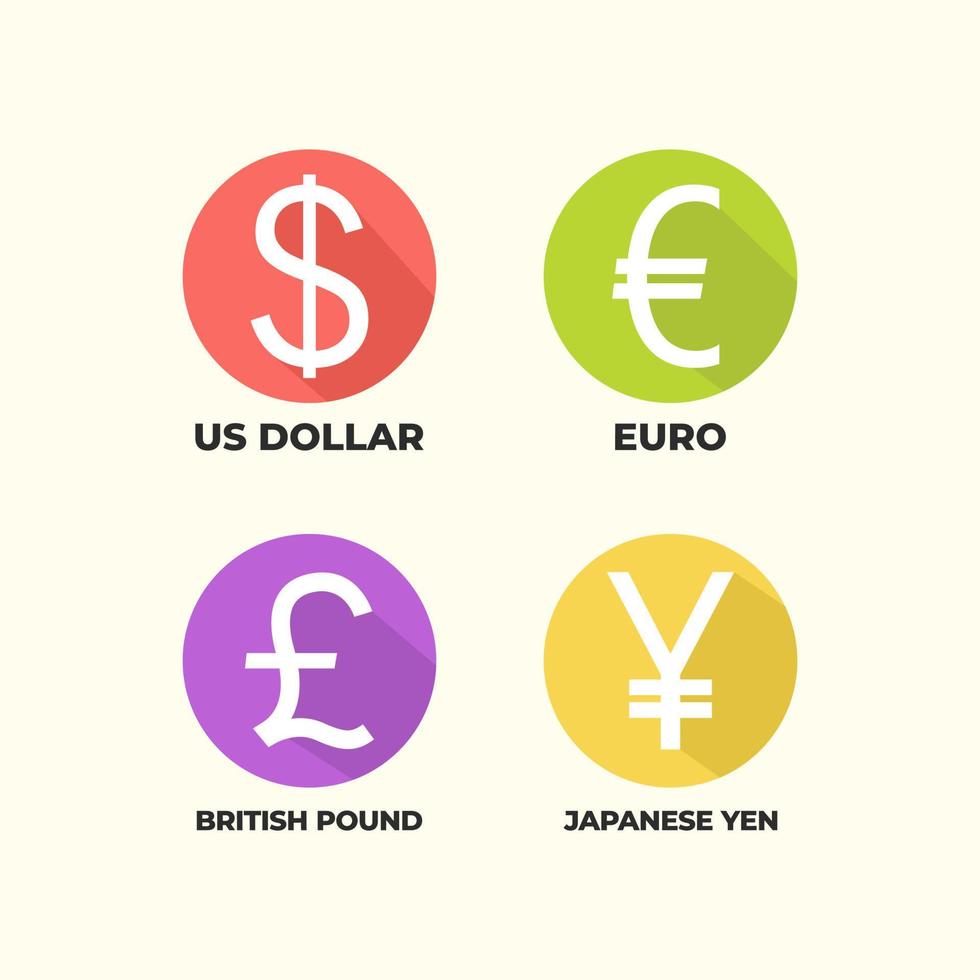 currenties symbols pack vector