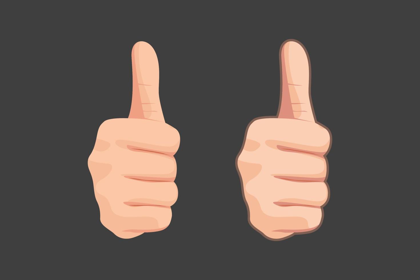 Raising the right hand gives the signal vector