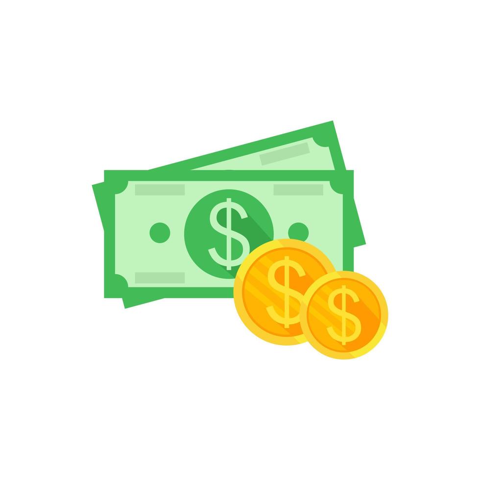 money cash and coins vector icon design