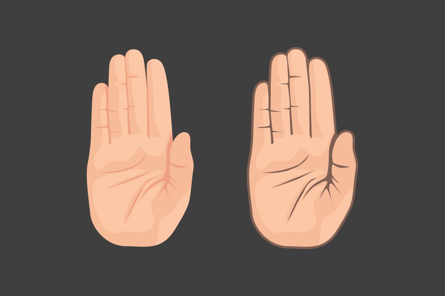 detener el símbolo de la mano vector