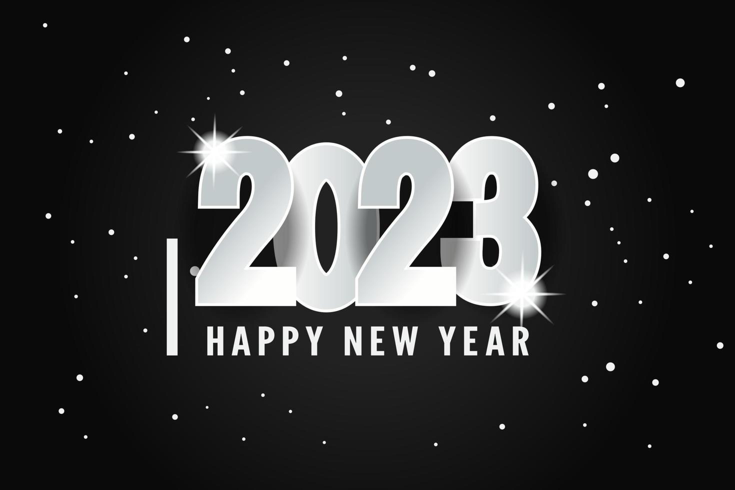 New year 2023 with white text vector