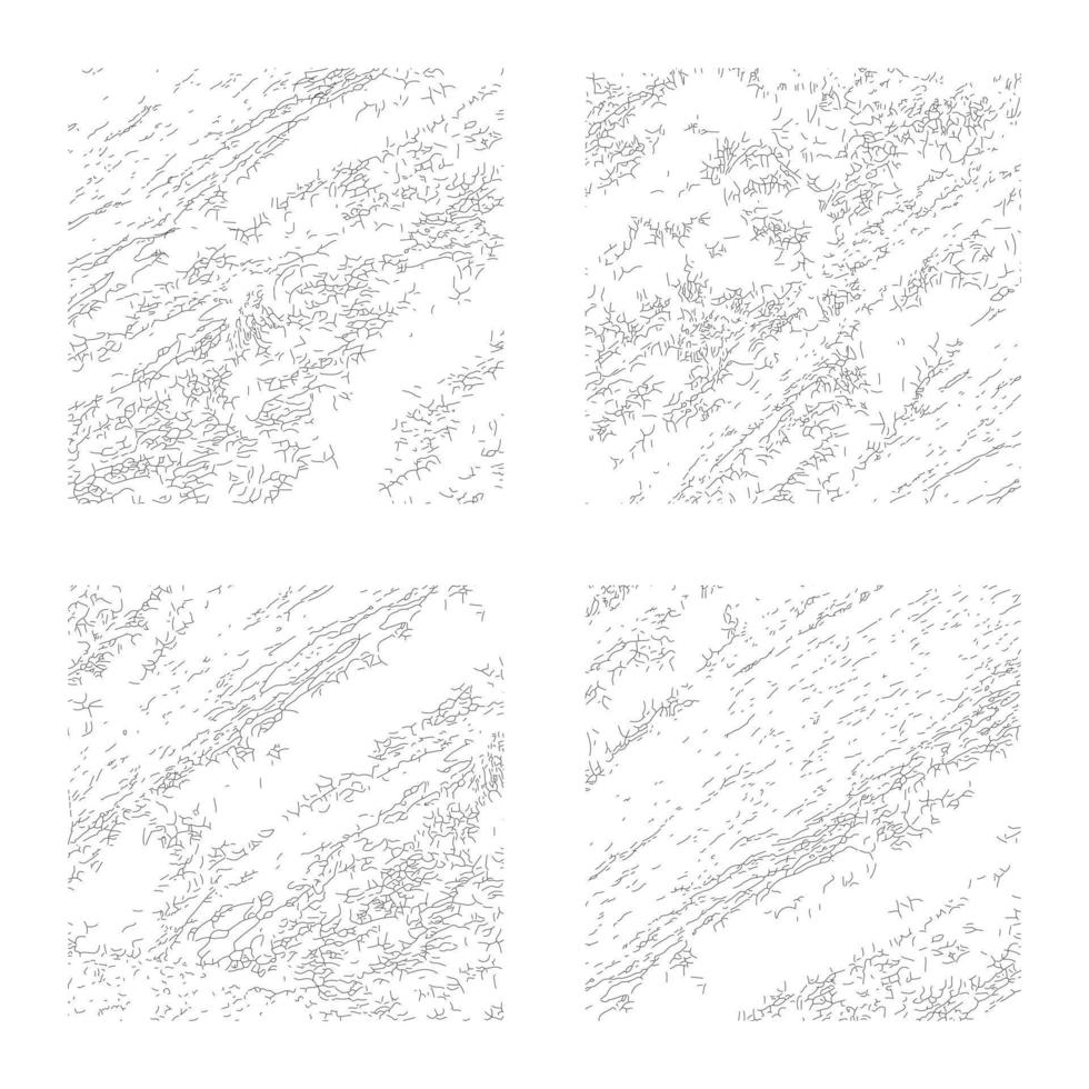Set of liquid abstract hand drawn patterns, isolated vector textures lines and strokes, made with ink pencil