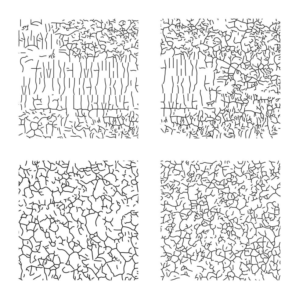 Set of liquid abstract hand drawn patterns, isolated vector textures lines and strokes, made with ink pencil