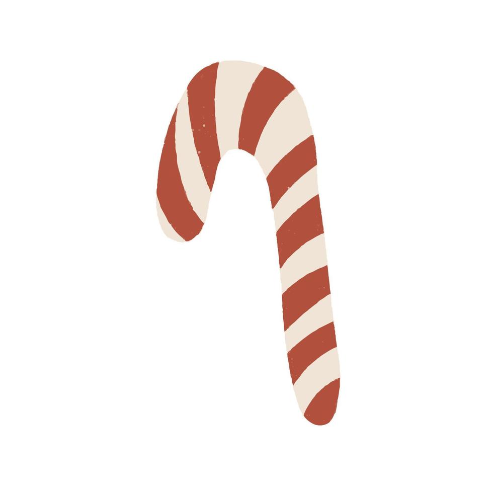 candy cane christmas candy flat vector