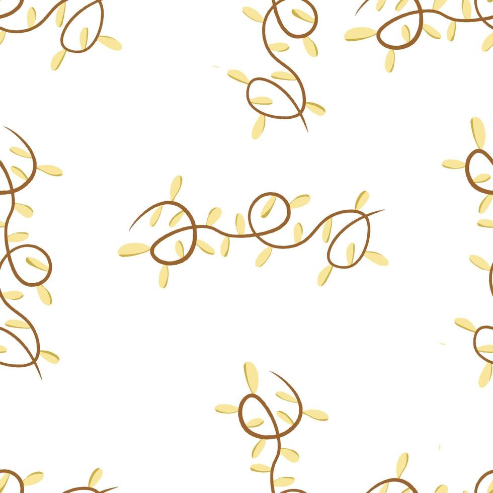 Seamless pattern Cozy Christmas lighting in hand drawn style vector