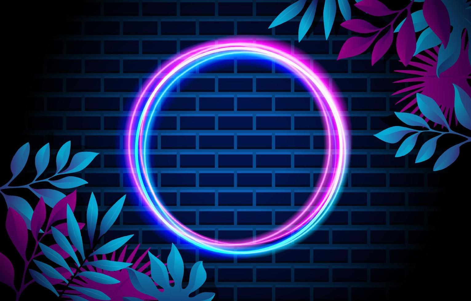 Aesthetic Neon Ring Background vector