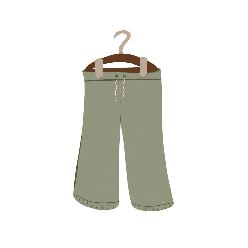 pants hanging on a hanger vector