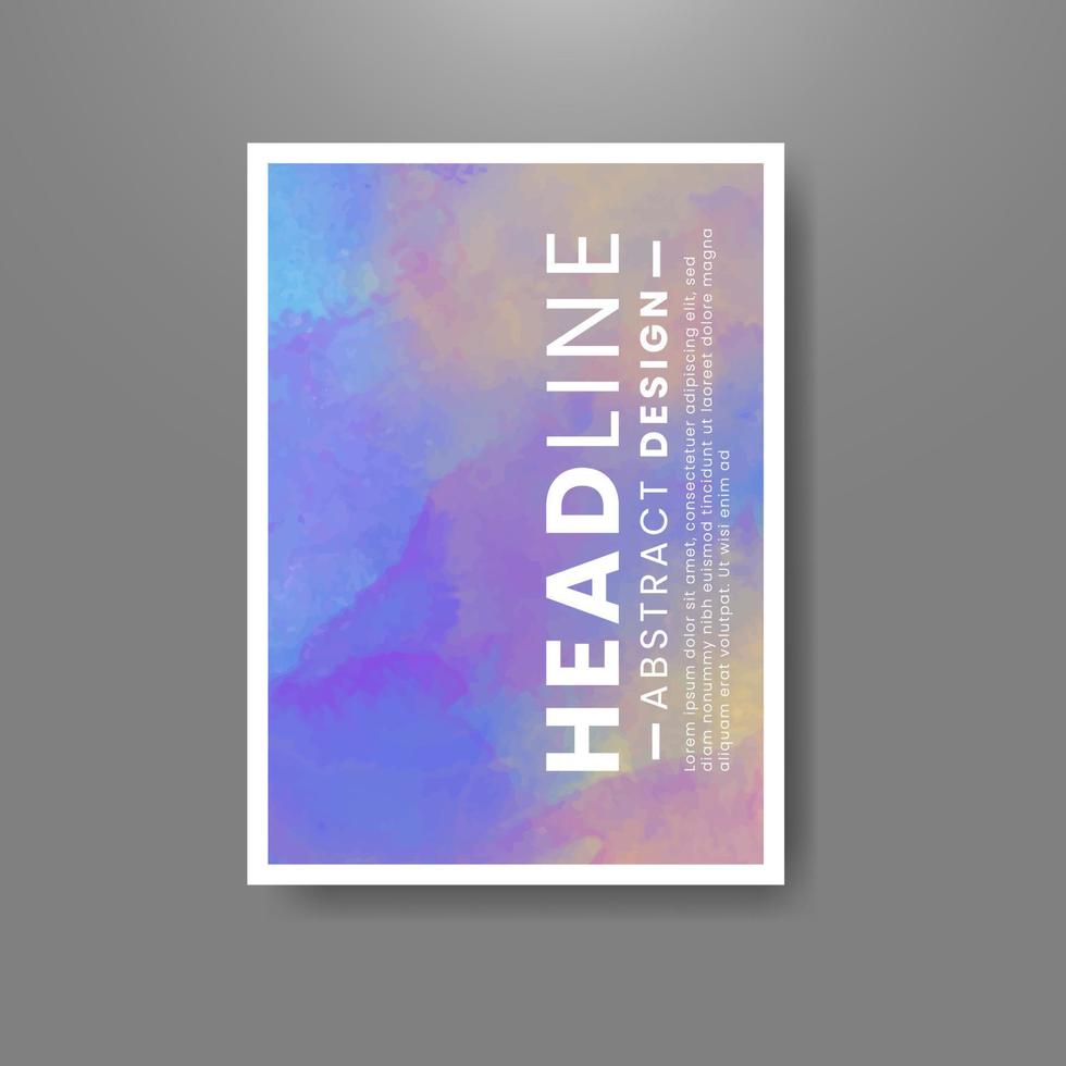 Cards with watercolor background. Design for your cover, date, postcard, banner, logo. vector