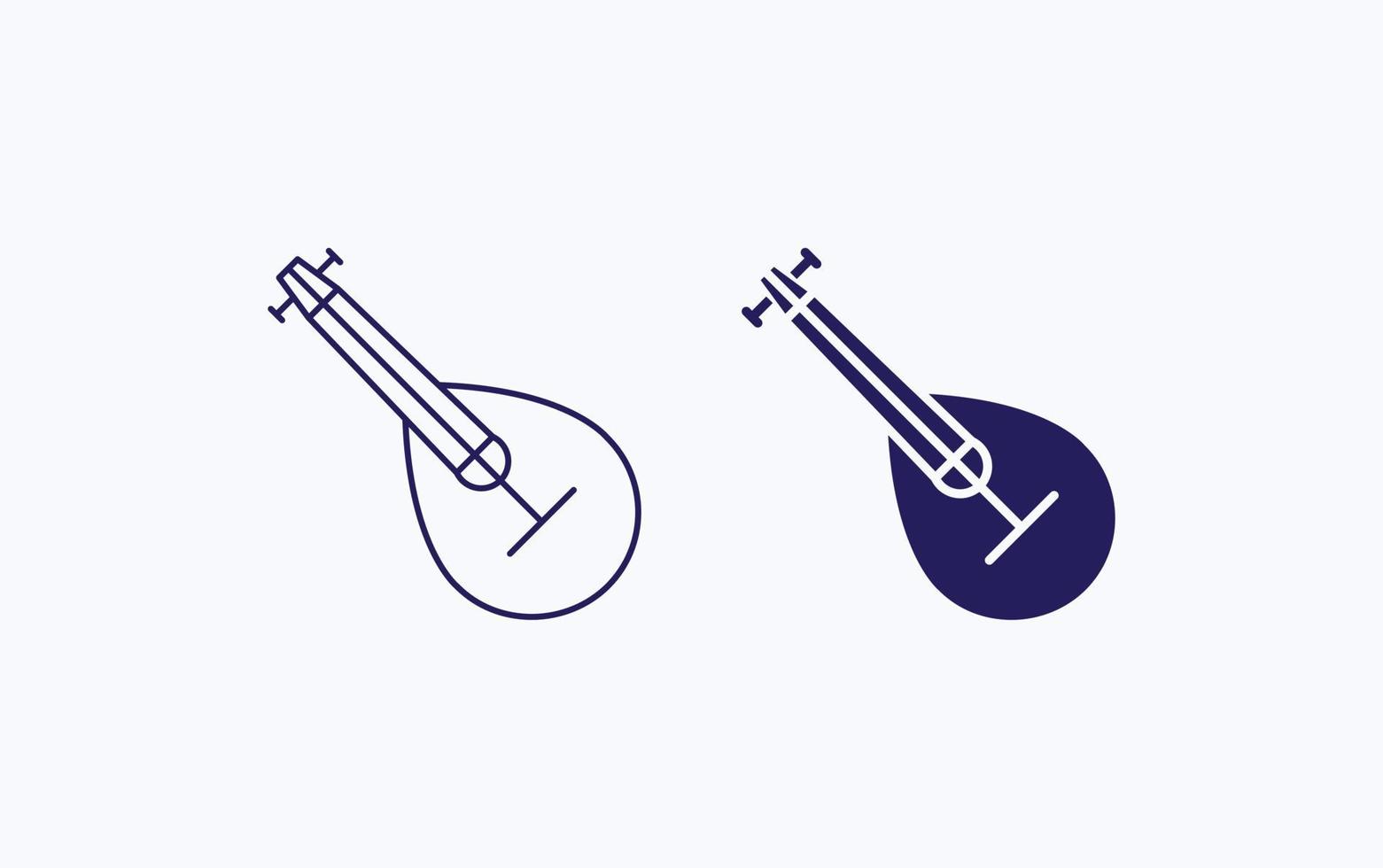 Lute instrument illustration icon vector