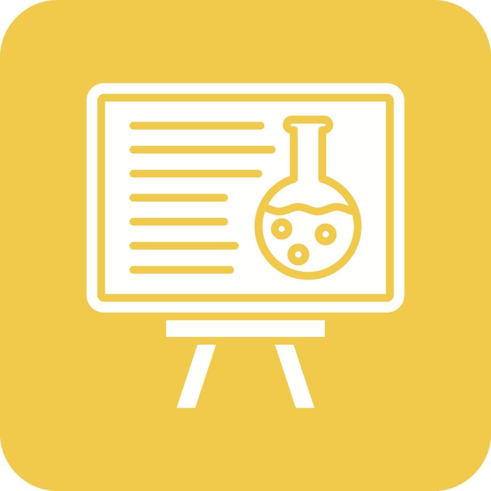 Chemistry Lecture Glyph Round Corner Background Icon vector