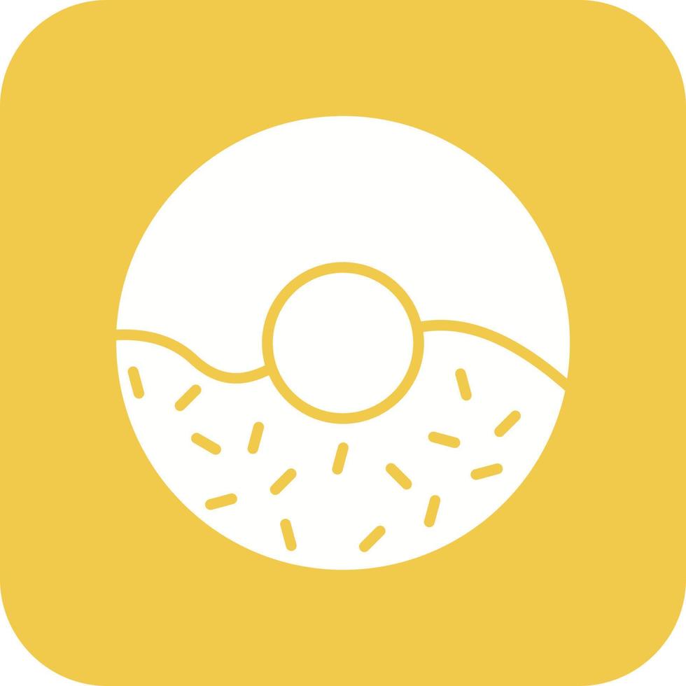 Donuts Glyph Round Corner Background Icon vector