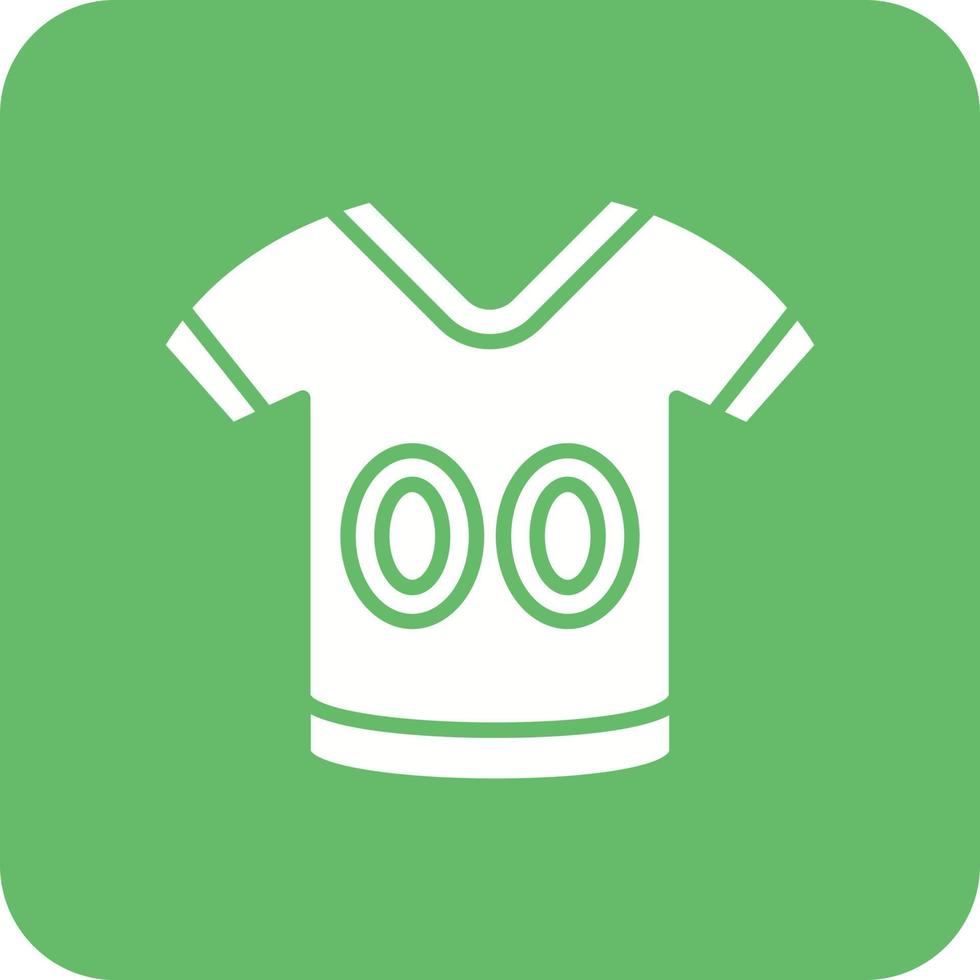 Football Jersey Glyph Round Corner Background Icon vector