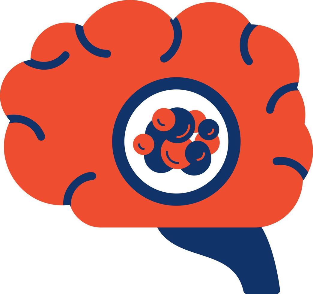 Brain Cancer Creative Icon Design vector
