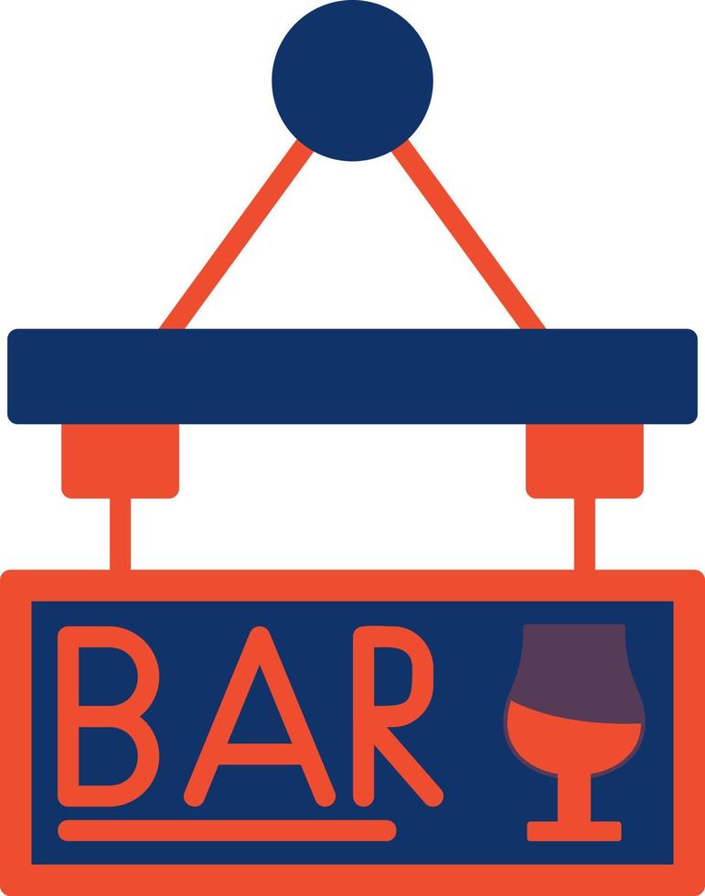 Bar Sign Board Creative Icon Design vector