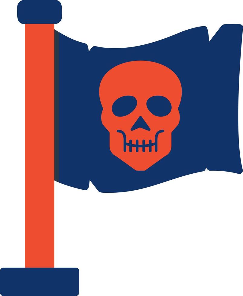 diseño de icono creativo de bandera de piratas vector