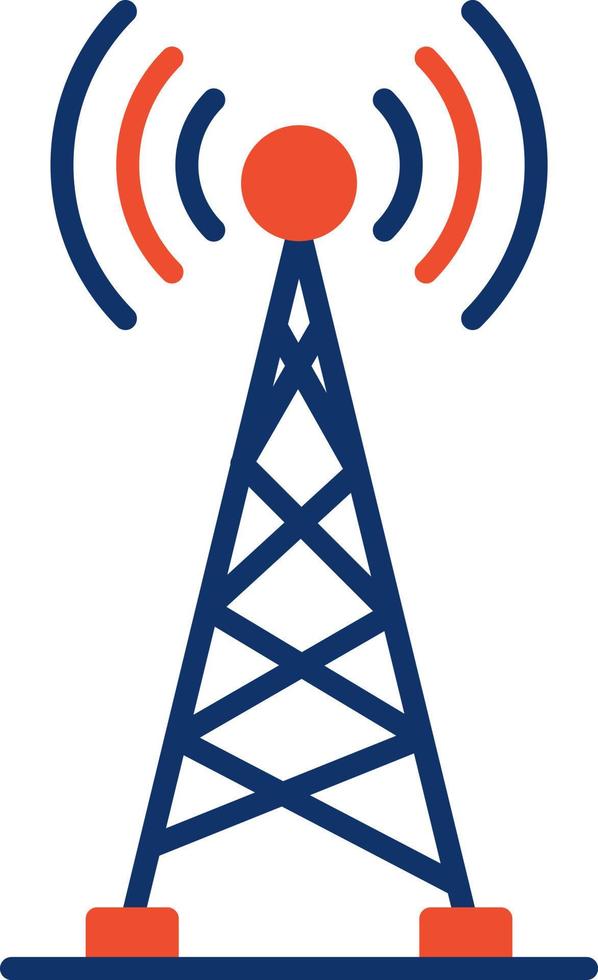 Radio Tower Creative Icon Design vector