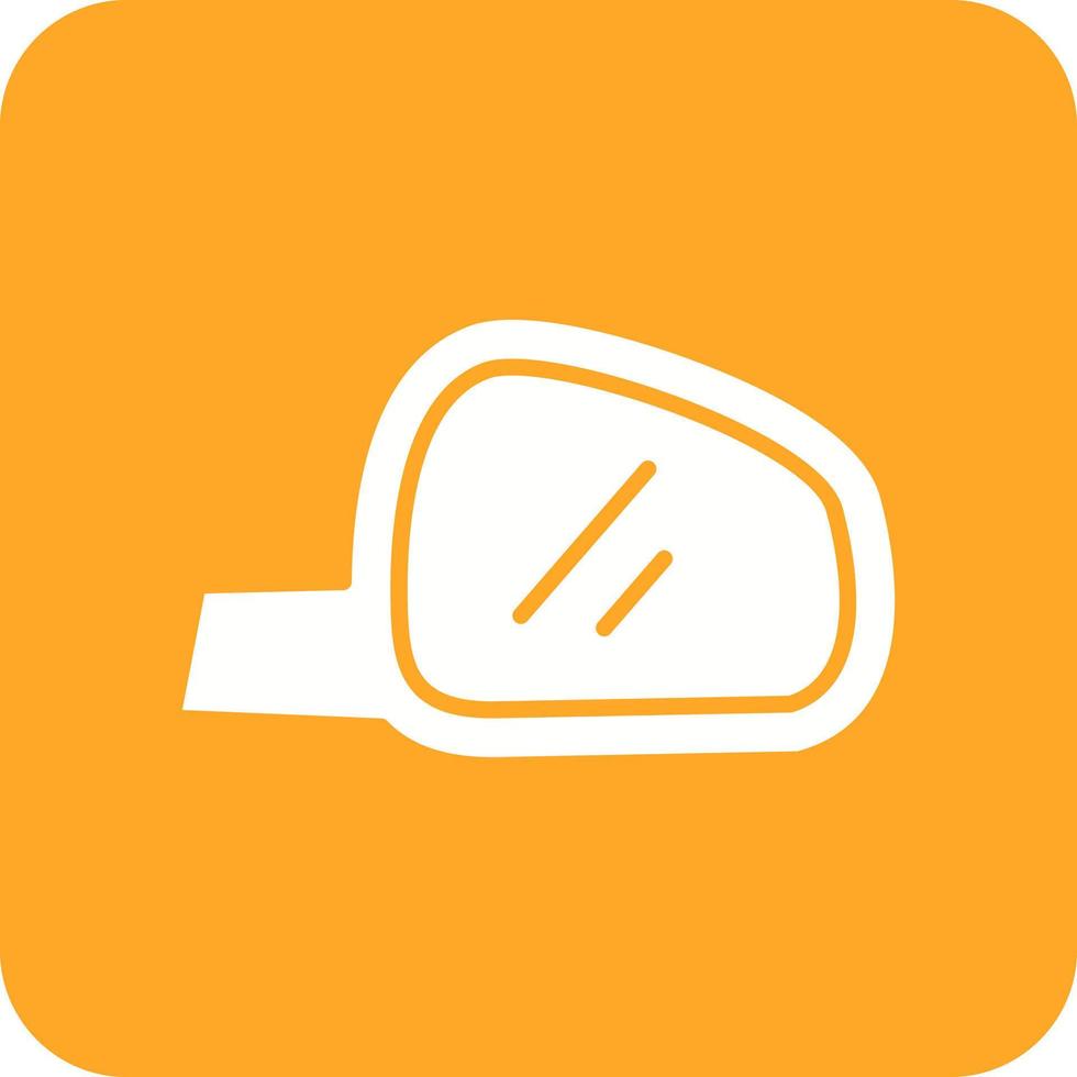 Side Mirror Glyph Round Corner Background Icon vector