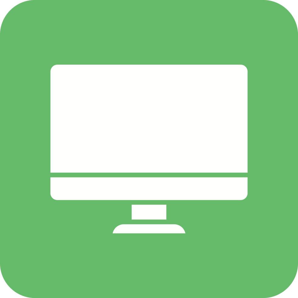 Computer Glyph Round Corner Background Icon vector