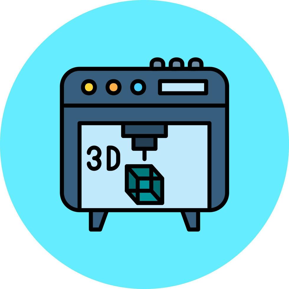 diseño de icono creativo de impresora 3d vector