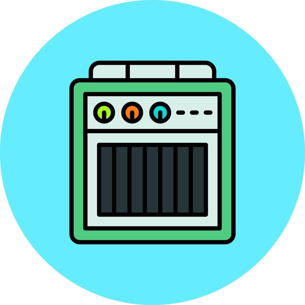 Amplifier Box Creative Icon Design vector