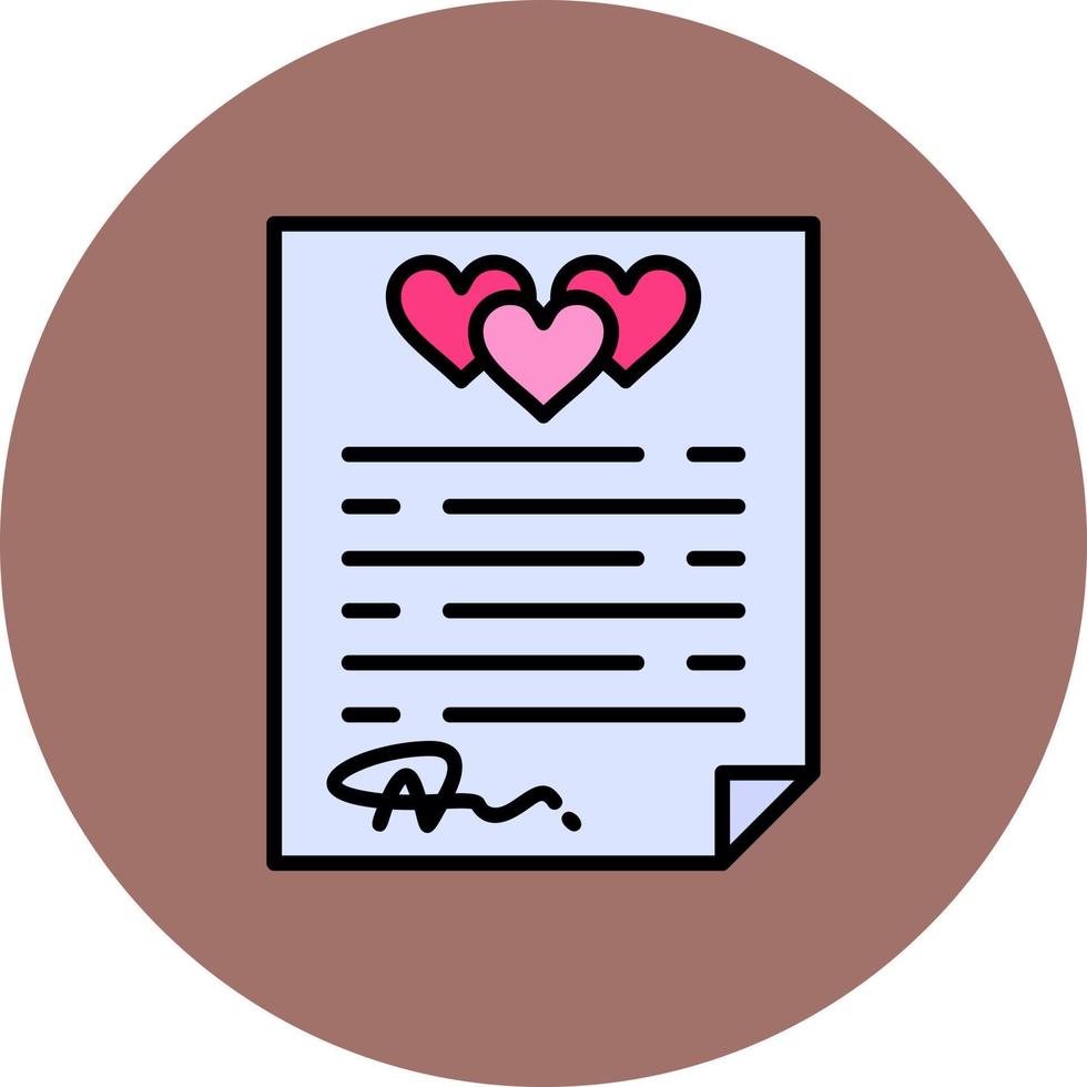 Wedding Contract Creative Icon Design vector