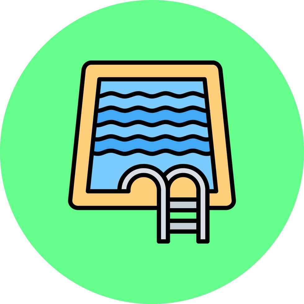 Swimming Pool Creative Icon Design vector