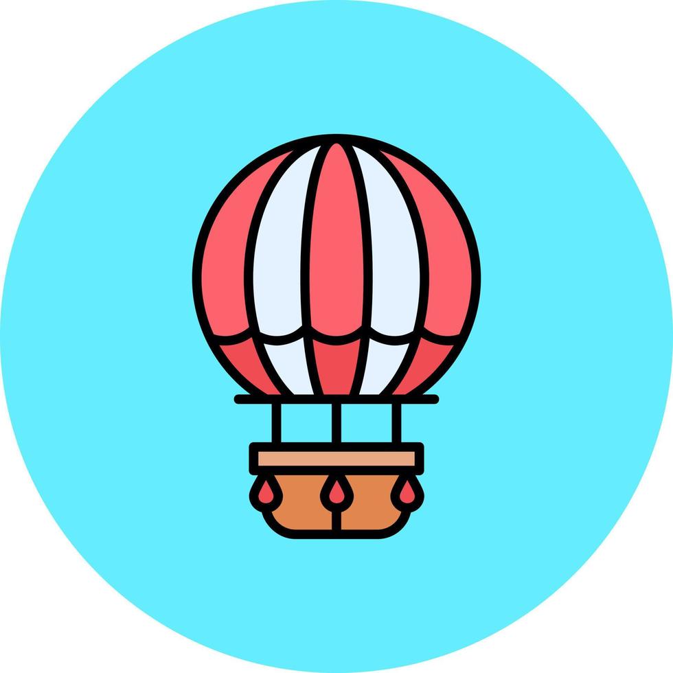 Hot Air Balloon Creative Icon Design vector