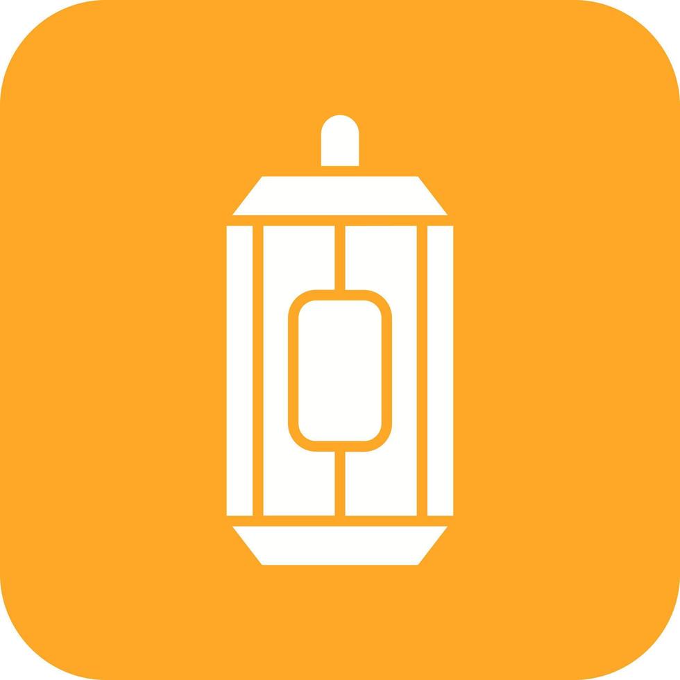 Can Glyph Round Corner Background Icon vector