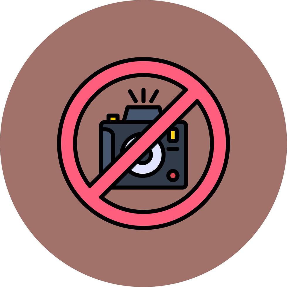 No Camera Creative Icon Design vector