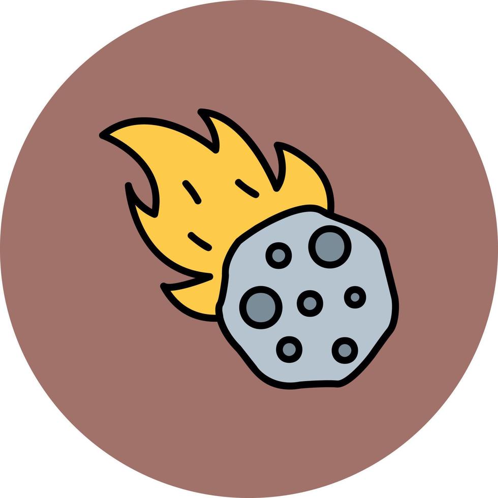 diseño de icono creativo de meteorito vector