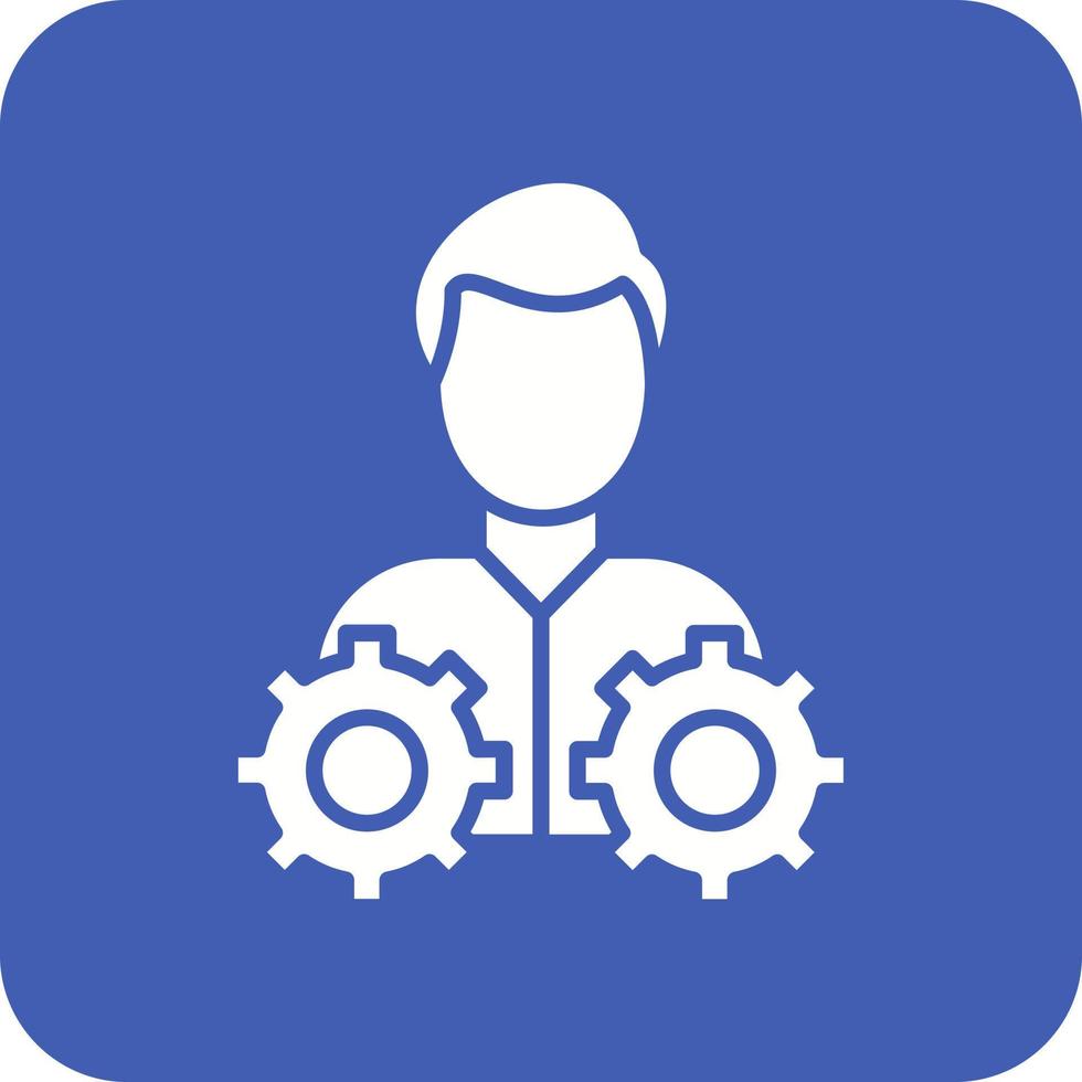 Management Glyph Round Corner Background Icon vector