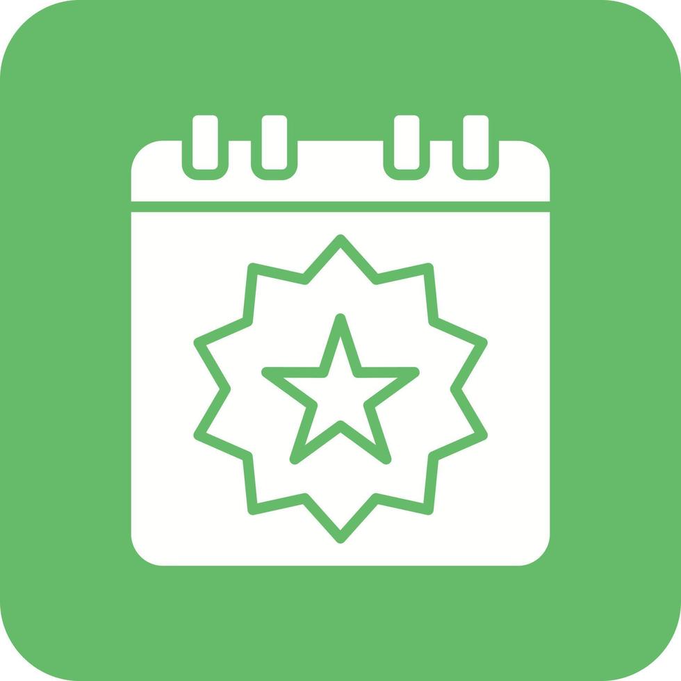 Event Glyph Round Corner Background Icon vector